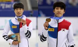 김태성 · 박지원, 쇼트트랙 월드컵 ‘금메달’