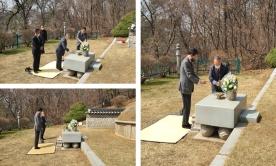 설립자 혜당여사 묘소참배